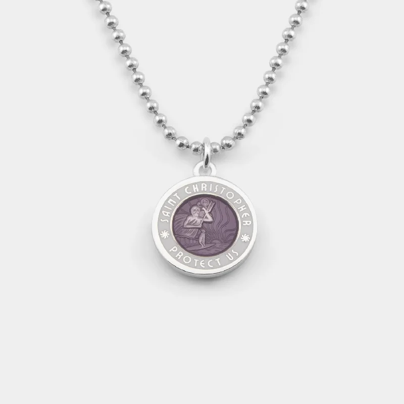 Artistic Pendant Necklaces-Medium - Lavender / White