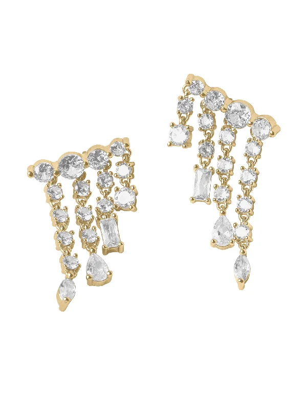 Dazzling Gemstone Earrings-Erivo Waterfall Earrings