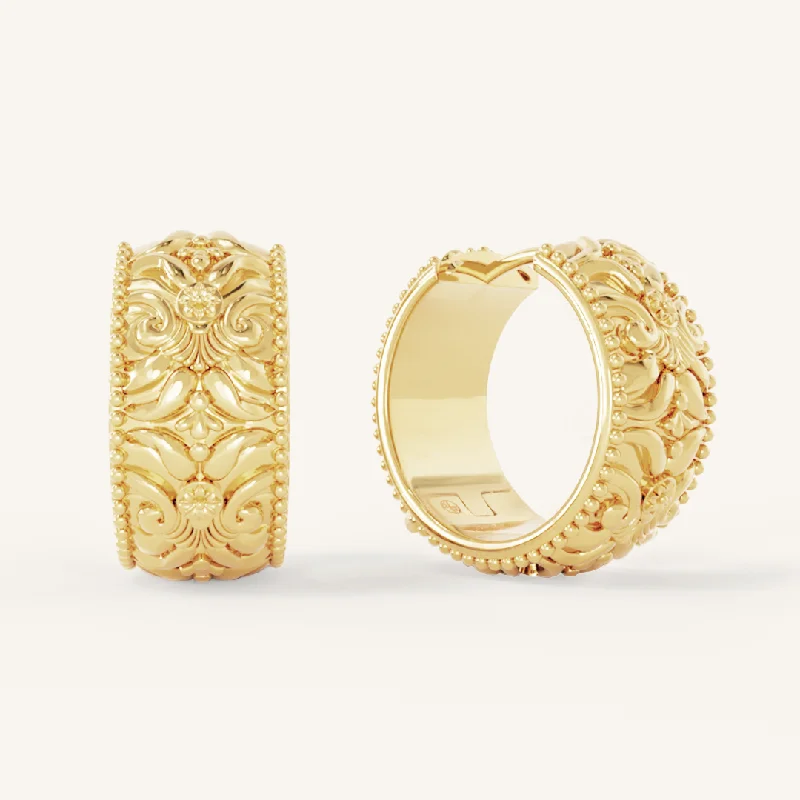 Large Gold Hoop Earrings-Palais Statement Hoops