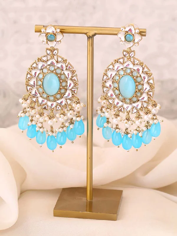 Gold Stud Earrings for Women-Sky Devanya Chandbalis