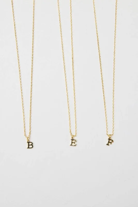 Modern Necklaces-Dainty Love Initial Necklace