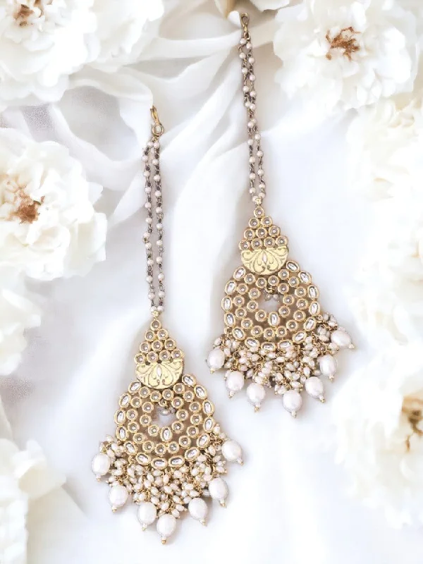 Simple Pearl Drop Earrings-Milky Jasmit Chaandbalis - EOSS