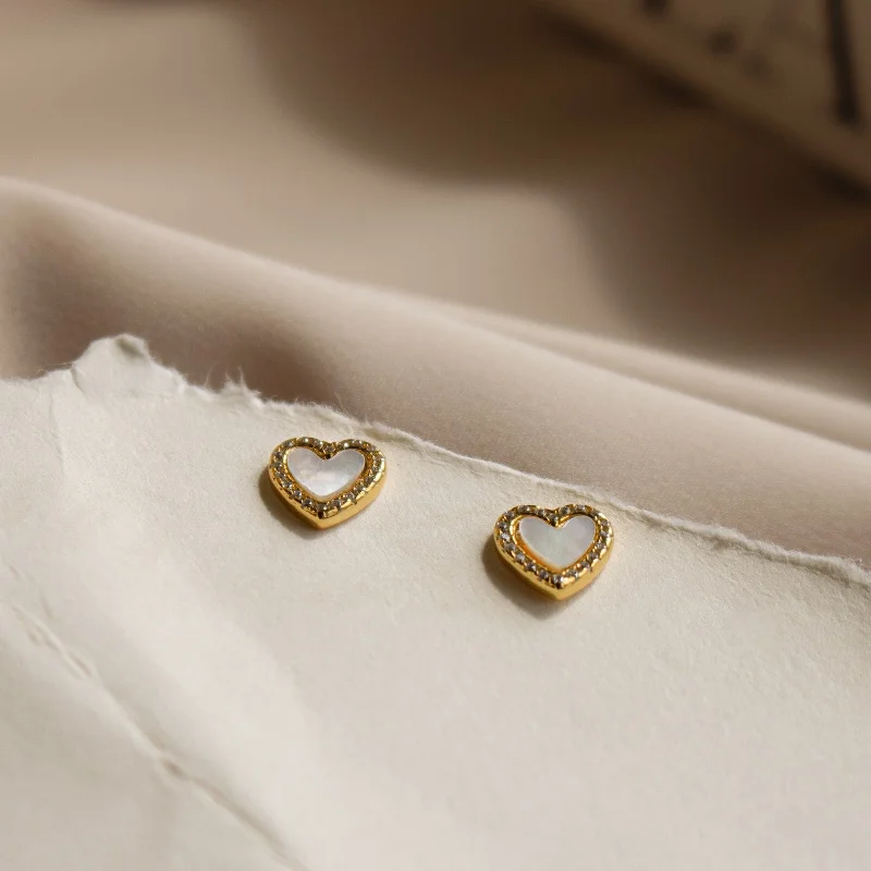 Simple Designer Earrings-Valentina Pearl Studs