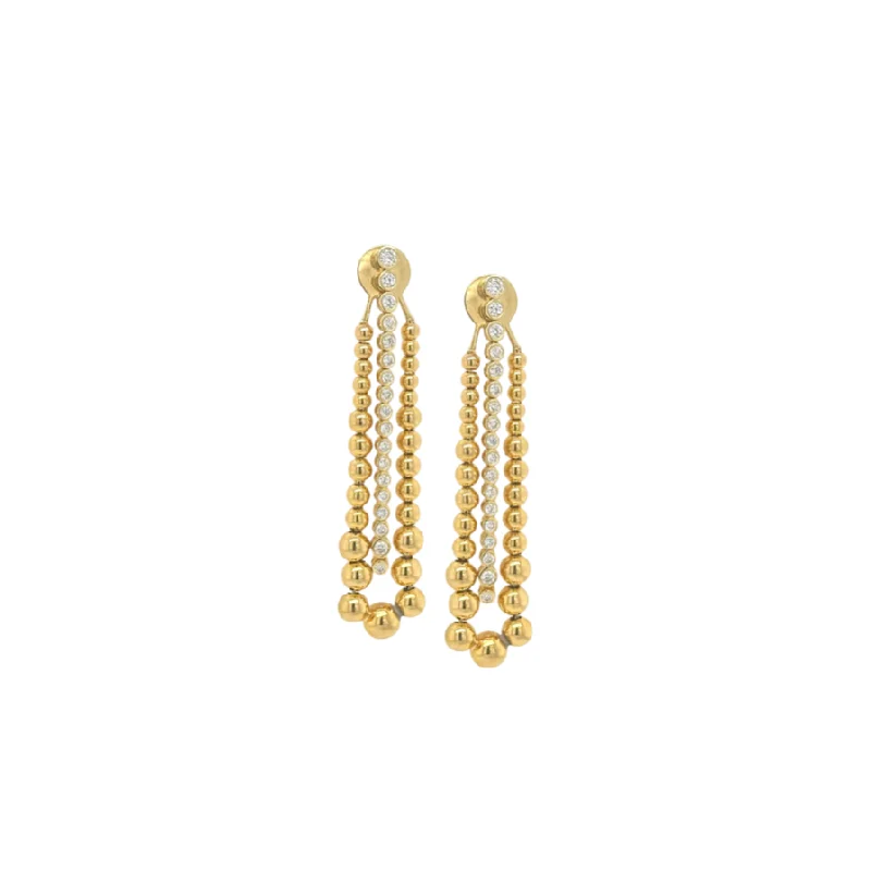 Classic Dangle Earrings-BUBBLE DIAMOND DROP EARRINGS