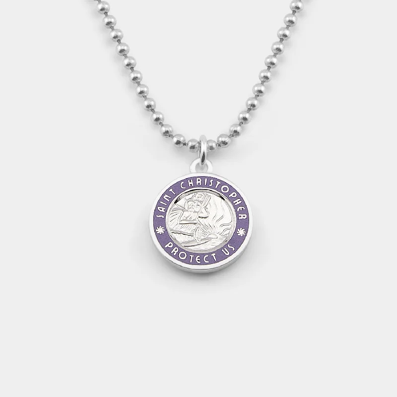 Inspirational Necklaces-Medium - Silver / Lavender