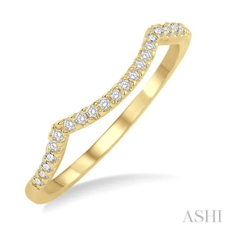 Women’s Custom Engagement Ring Sets-1/10 ctw Round Cut Diamond Wedding Band in 14K Yellow Gold