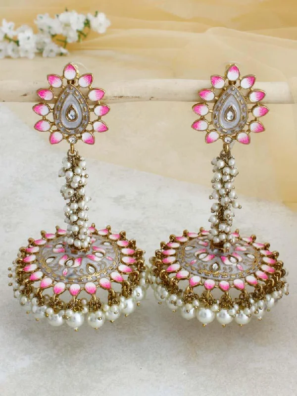 Luxury Drop Earrings-Ivory Jacki Jhumkis - EOSS