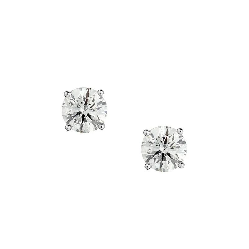 Dazzling Drop Earrings-4 CLAW DIAMOND STUD EARRINGS