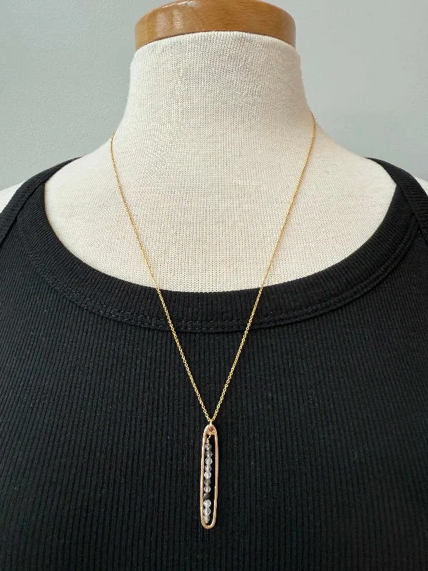 Adjustable Pendant Necklaces-Lyric Gemstone Necklace in Black Rutile Quartz