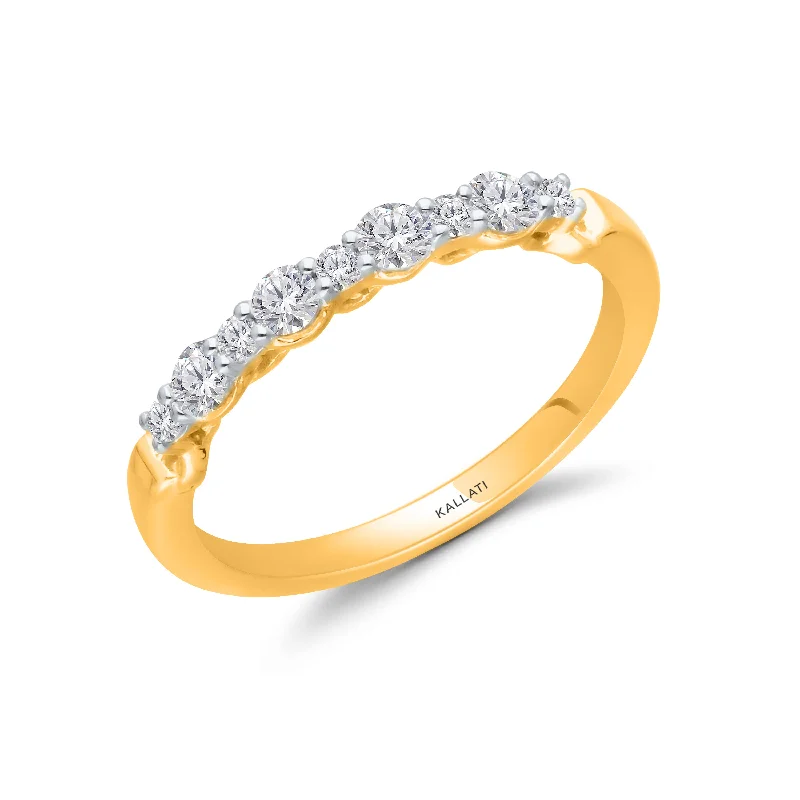 Custom Name Rings for Women-Kallati .40ctw Lab Grown Diamond Band