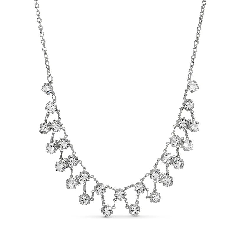 Meaningful Necklaces-1928 Jewelry Gala Crystal Bib Necklace 18"