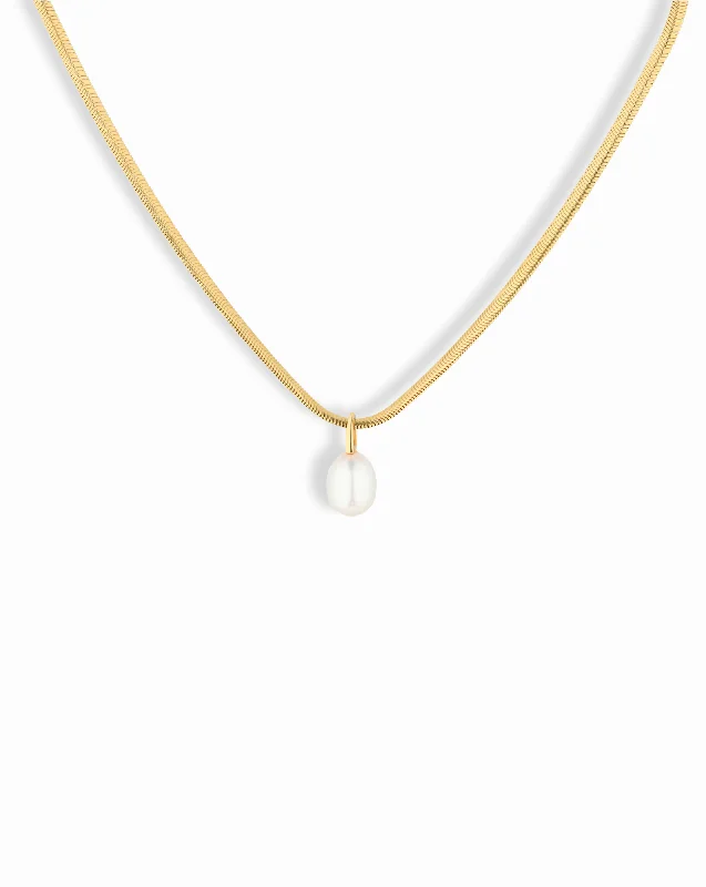 Talisman Necklaces-Devyn Pearl Drop Necklace