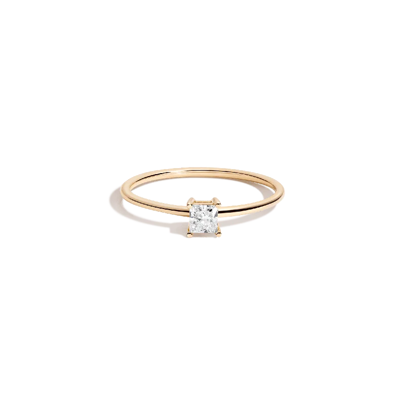 Customizable Promise Bands-Princess Lab Grown Diamond Ring