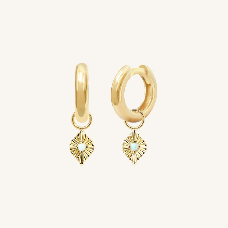 Bold Drop Earrings for Women-Pillar Plain Hoops