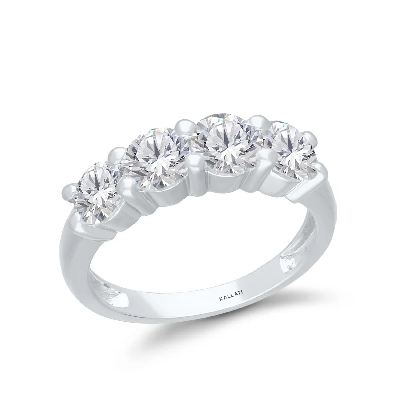 Personalized Promise Wedding Bands-Kallati 2ctw Lab Grown Diamond Band