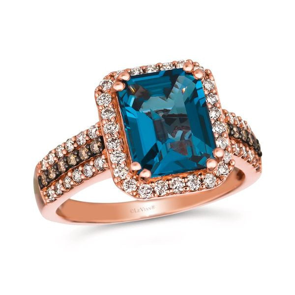 White Gold Wedding Bands-Le Vian Deep Sea Blue Topaz™ Ring